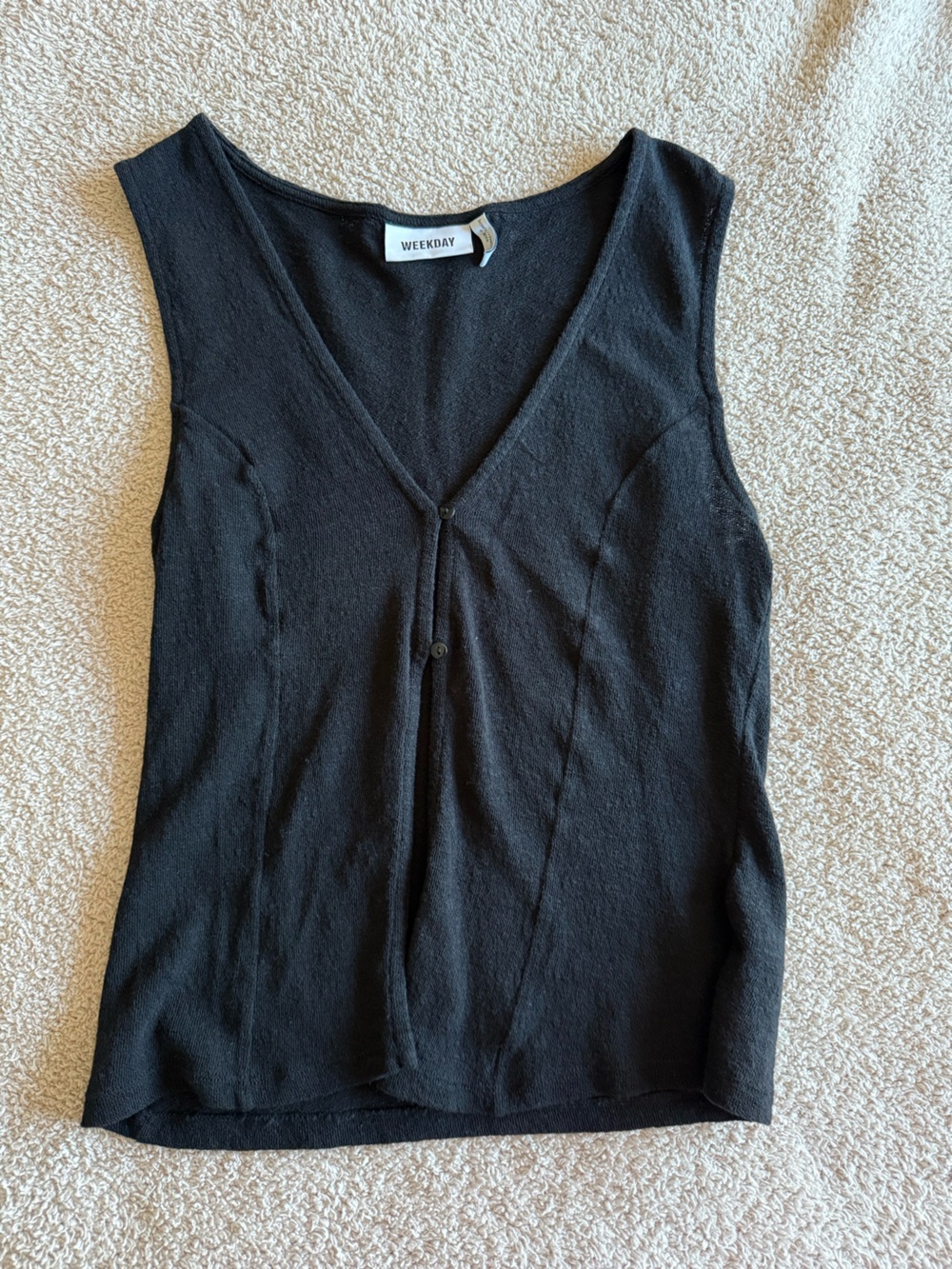 Weekday Black Button-Down Women's Top